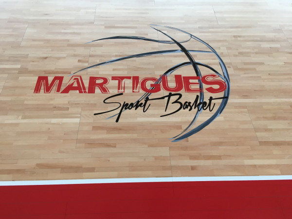 Parquet modulaire basket LOGO Martigues Sport Basket
